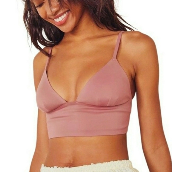 Free People Sage longline bra bralette oh bloom pink size small NWT - Picture 1 of 8